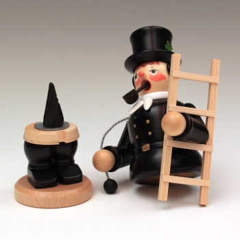 Preview: Räuchermann Schornsteinfeger, 13 cm
