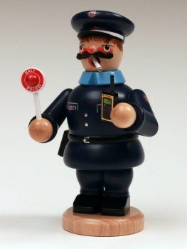 Räuchermann Polizist, 13 cm