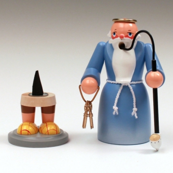 Preview: Räuchermann Petrus, 20 cm, blau