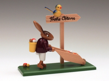 Preview: Osterhase mit Schubkarre