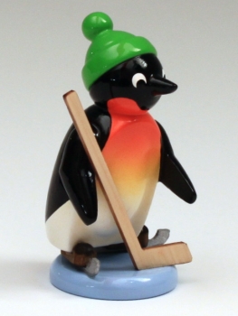 Pinguin mit Eishockeyschläger