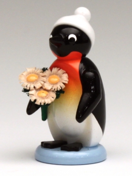 Pinguin mit Blumen