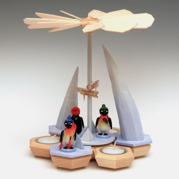 Pyramide "Pinguine Wintersportler"