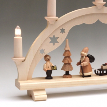 Preview: Schwibbogen "Weihnachtszeit", natur 40 cm