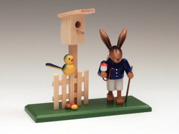Preview: Osterhase mit Vogelhaus