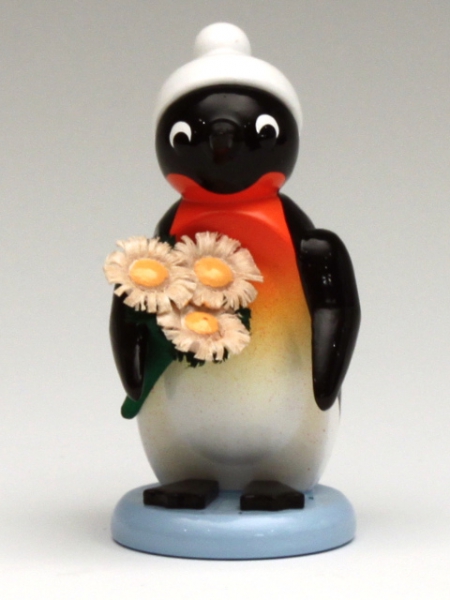 Pinguin mit Blumen